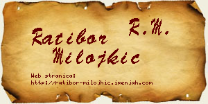Ratibor Milojkić vizit kartica